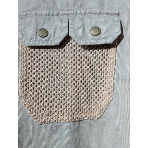 Lauren Ralph Lauren Safari Field Shirt Khaki Utility Pockets Unisex Size Medium - Picture 10 of 13